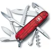 Budget 👏 Couteau Suisse Victorinox Huntsman Rouge Translucide ⌛ -VOYAGE LES INDISPENSABLES Soldes couteau suisse victorinox huntsman rouge translucide