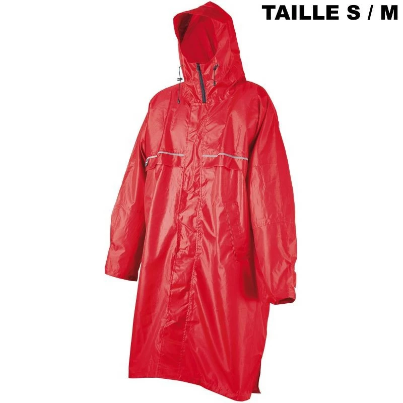 Coupon 🎁 Textile Poncho Camp Cagoule Front Zip Rouge Taille S/M ✨ 3 Coupon 🎁 Textile Poncho Camp Cagoule Front Zip Rouge Taille S/M ✨