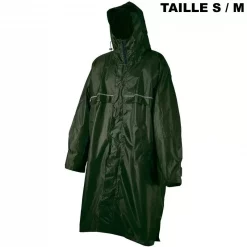 Meilleure affaire ⌛ Textile Poncho Camp Cagoule Front Zip Vert Taille S/M 🛒