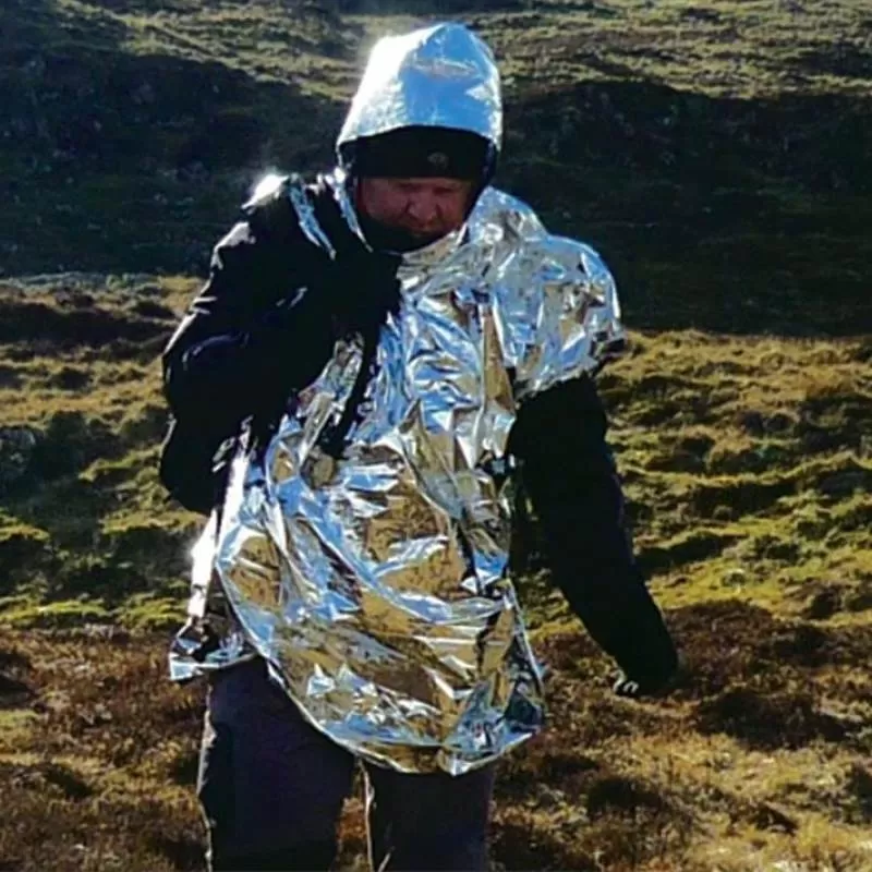 Nouveau 😉 BCB Bushcraft Textile Poncho Couverture De Survie BCB Foil Hypothermia 🌟 5 Nouveau 😉 BCB Bushcraft Textile Poncho Couverture De Survie BCB Foil Hypothermia 🌟 – Image 3