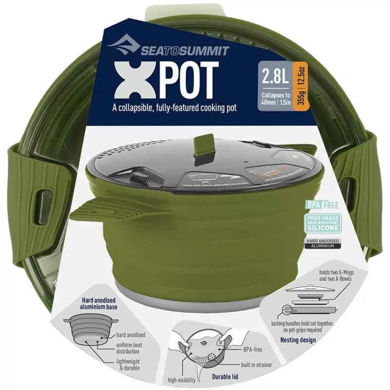 Promo 🧨 Popote Et Gamelle Popote Pliable Sea To Summit XPOT 2.8L Olive 😍 5 Promo 🧨 Popote Et Gamelle Popote Pliable Sea To Summit XPOT 2.8L Olive 😍 – Image 3
