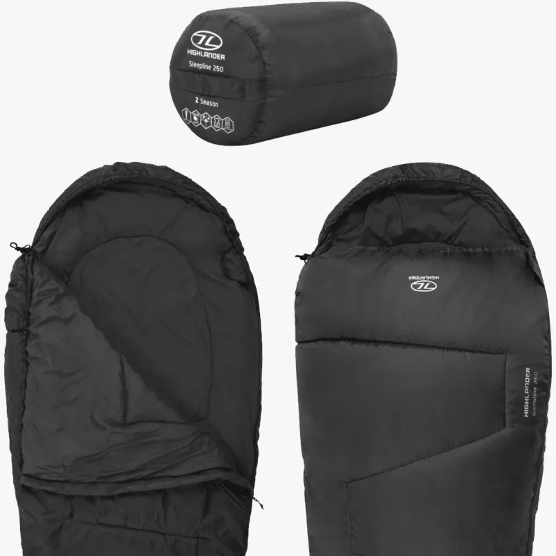 Meilleure affaire 🎁 Sac De Couchage Highlander Sleepline 250 Mummy Charcoal 🥰 4 Meilleure affaire 🎁 Sac De Couchage Highlander Sleepline 250 Mummy Charcoal 🥰 – Image 2