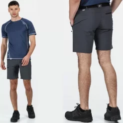 Sortie 🛒 Textile Short Regatta Xert Stretch Shorts III Gris 😀 -VOYAGE LES INDISPENSABLES Soldes short regatta xert stretch shorts iii gris 1
